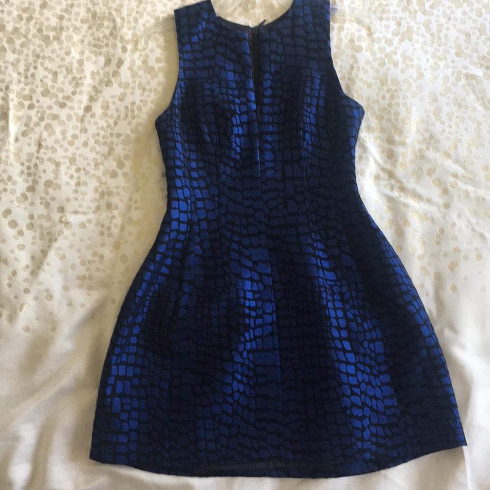 Crocodile print A-line cocktail dress